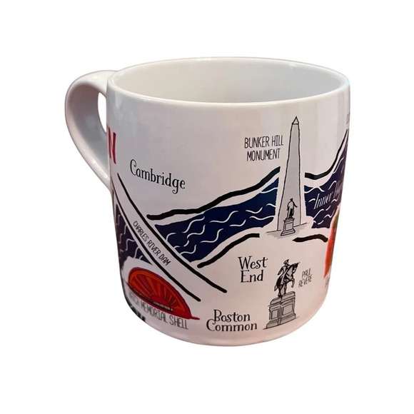 Mapquest Collection Boston Landmarks Oversized Mug - Picture 2 of 6